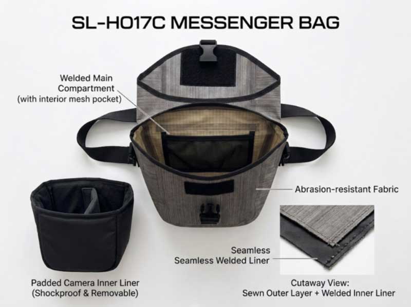 ผู้ผลิตกระเป๋า Messenger กันน้ำ: กระเป๋า TPU แบบเชื่อมสำหรับแบรนด์ในเมืองและจักรยาน