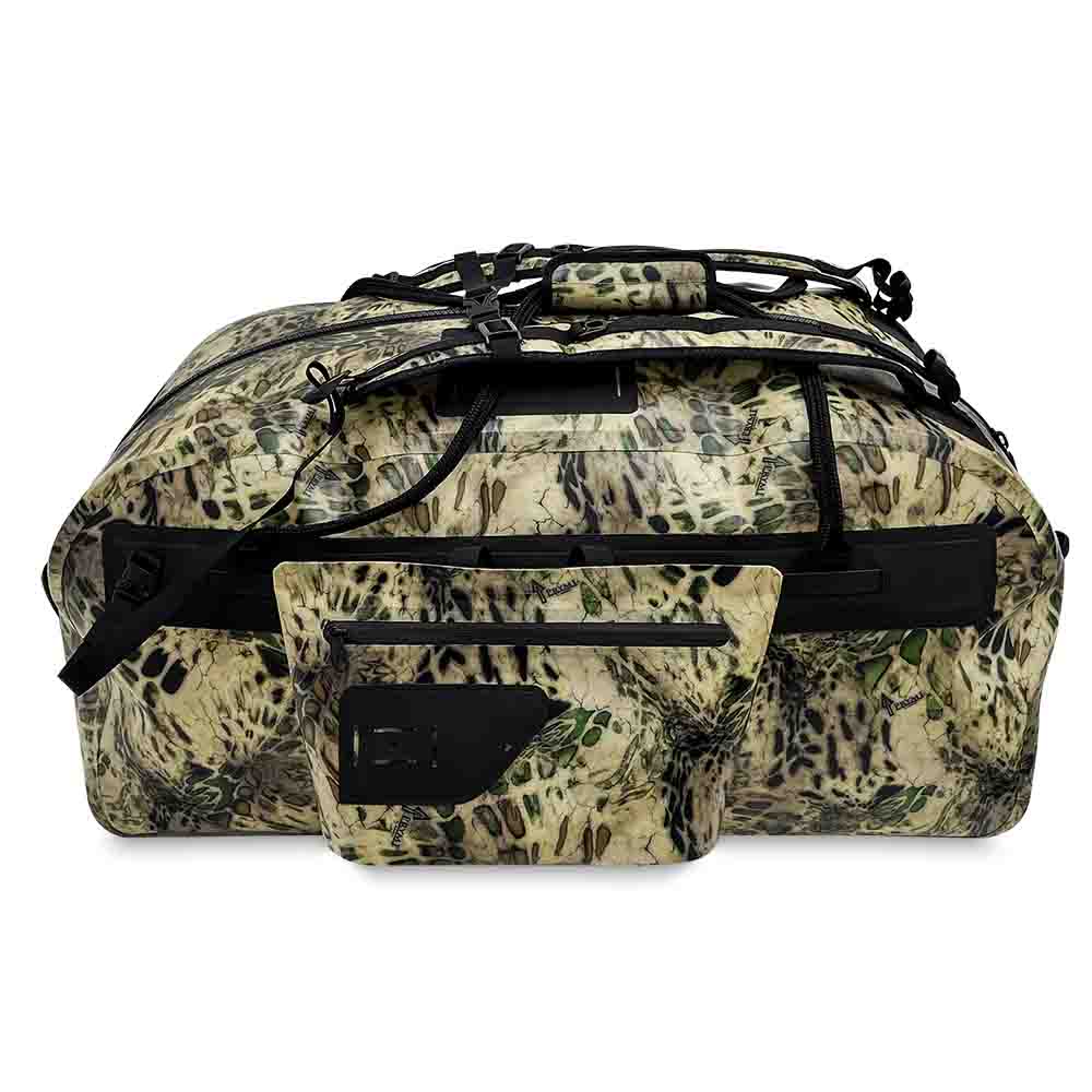 กระเป๋า Duffel ลายพรางกันน้ำพร้อมกระเป๋าด้านหน้าแบบถอดออกได้ (IPX6)